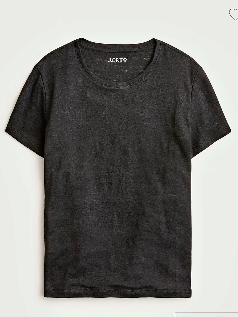 J.Crew Women's New Relaxed Linen Short Sleeve Tee Black